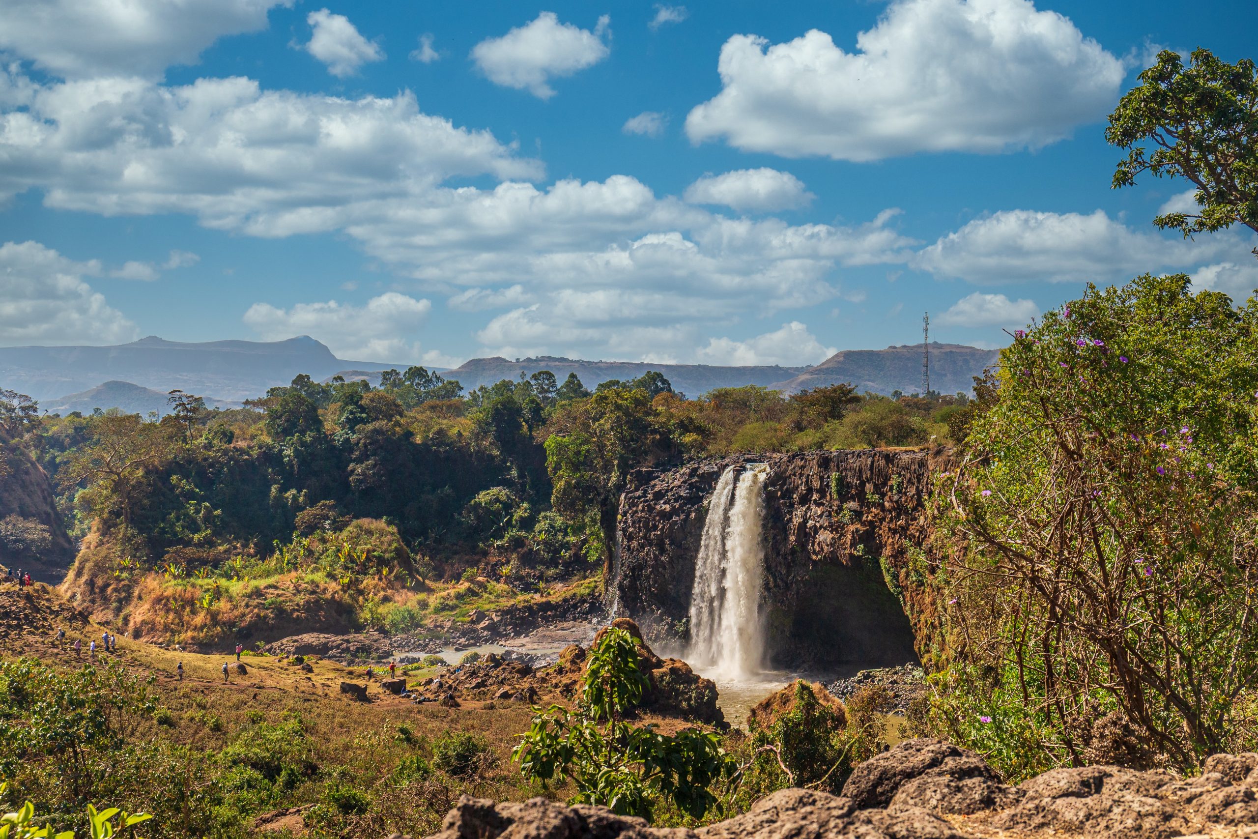 amazing shot blue nile waterfall ethiopia scaled